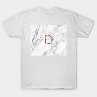 Monogram rose marble D T-Shirt